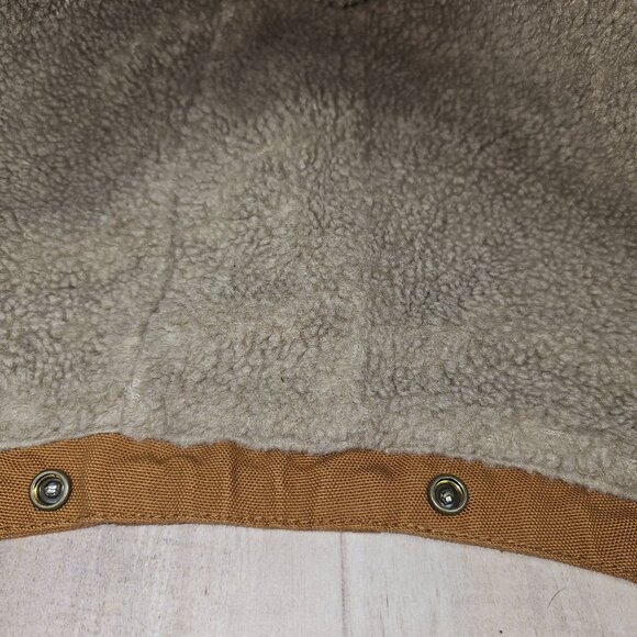 Carhartt 4 Snap Hood Duck Brown Sherpa Lined - Picture 5 of 6
